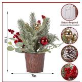 Mini Christmas Tree, Christmas Centerpieces for Tables Mini Christmas Tree with Lights, Tabletop Xmas Tree with Ornaments,Christmas Decoration for Party