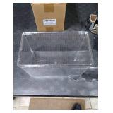 ZEXALOR Clear Plastic Storage Bin with Lid, Organizer for Pantry, Office, Bathroom, Kitchen, Snack, Tea Bag, Coffee Container (Large)