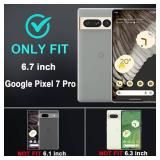 TFDSEUGH for Google Pixel 7 Pro Case with 2Pcs Self Healing Flexible TPU Screen Protector & Camera Lens Protector, 3 in 1 Heavy Duty Shockproof/Drop Proof/Dust Proof Case (Wine Red/Rose Pink)