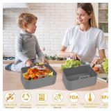 Silicone Air Fryer Liners 10QT, Reusable Airfryer Basket Liners for Ninja DZ550/DZ401, 2Pcs 5QT Large Air Fryer Accessories, Dishwasher safe (8.46 * 5.9 inch 10 QT, DZ401 - Black)