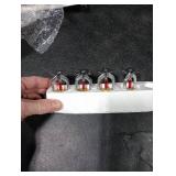 4pc Fire Sprinkler Head 3/4 Inch Pendent Type 155 Degree Quick Response Water Spray Down 68 Brass Fire Sprinkler Heads 3/4 NPT Thread for Home Commercial Residential Pendent Sprinkler