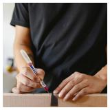 zhuohai 6PCS Deep Hole Marker Pens Waterproof Construction Markers Marking Tool, Permanent Markers Carpenter Ink Marker Pens for Carpenters Builders Decoration Construction red