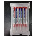 zhuohai 6PCS Deep Hole Marker Pens Waterproof Construction Markers Marking Tool, Permanent Markers Carpenter Ink Marker Pens for Carpenters Builders Decoration Construction red