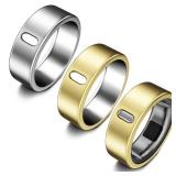 3 Pack Cover Compatible with Oura Ring Gen 4/Oura Ring Gen 3 Horizon/Heritage, Surport Charging with Cover on, Anti-Scratch TPU Protector for Men Women (Size 6, Gold*2+Silver)