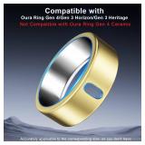 3 Pack Cover Compatible with Oura Ring Gen 4/Oura Ring Gen 3 Horizon/Heritage, Surport Charging with Cover on, Anti-Scratch TPU Protector for Men Women (Size 6, Gold*2+Silver)