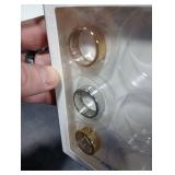 3 Pack Cover Compatible with Oura Ring Gen 4/Oura Ring Gen 3 Horizon/Heritage, Surport Charging with Cover on, Anti-Scratch TPU Protector for Men Women (Size 6, Gold*2+Silver)