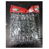 Qunclay Clear Acrylic Icicle Christmas Tree Ornaments Crystal Ball Drops Clear Teardrop Chandelier Pendants Beads Set for Xmas Wedding Hanging Decorations