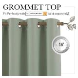 RYB HOME Privacy Room Divider Curtains for Office Bedroom Separation Sound proof Blanket for Doorway Patio Sliding Glass Door Large Window Curtains Thermal Insulating Blackout, W 100 x L 84, Sea Green