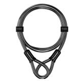 Titanker Bike Lock Cable,12mm Thick Security Cable with Loops Heavy Duty Steel Cable Vinyl Coated Bike Cable Lock Security Chain
