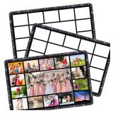 Kinlop 3 Pcs 40 x 60 Inch Sublimation Blanks Throw Blanket with Printable Sublimation for Heat Press with Tassel Fuzzy Picture Photo Blanket for DIY Sofa Couch Bed Home(15 Panel)