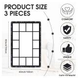 Kinlop 3 Pcs 40 x 60 Inch Sublimation Blanks Throw Blanket with Printable Sublimation for Heat Press with Tassel Fuzzy Picture Photo Blanket for DIY Sofa Couch Bed Home(15 Panel)