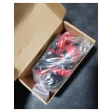 uxcell Jingle Bells, 40mm 12pcs Carbon Steel Craft Bells with Star Cutouts for DIY, Christmas Holiday Party Decoration, Key Chain, Black/Red