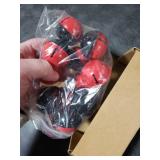 uxcell Jingle Bells, 40mm 12pcs Carbon Steel Craft Bells with Star Cutouts for DIY, Christmas Holiday Party Decoration, Key Chain, Black/Red