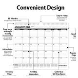 OuMuaMua Wall Calendar 2026, Calendar Wall 2026-2027, Jan. 2026 to Jun. 2027, 14 X 11.5 18-Month Paper Hanging Planner Wall with Thick Paper, Ruled Blocks for Office Home Planning & Organizing BENT