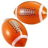 Vertintong 2 Pack 20 Inch Inflatable Footballs, Blow up Football Beach Balls Birthday Party Decorations, Party Favors for Summer Swimming Pool Beach Game