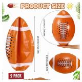 Vertintong 2 Pack 20 Inch Inflatable Footballs, Blow up Football Beach Balls Birthday Party Decorations, Party Favors for Summer Swimming Pool Beach Game
