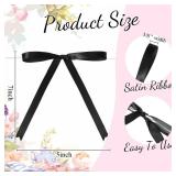 Riceshoot Black BULK Stain Ribbon Bows 5x7 Inch Twist Tie Bows for Gift Wrapping Cake Treat Bags Craft DIY Gift Wedding Baby Shower Birthday Party Decorations