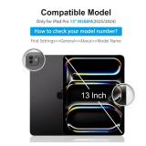 SPARIN Screen Protector for iPad Pro 13 inch M5/M4(8th/7th Generation,2025/2024), HD Clear 9H Tempered Glass Film with Face ID & Apple Pencil Pro Compatible, High Sensitivity Case Friendly