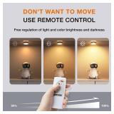 Puck Lights with Remote Control,1000mAh rechargeable under cabinet lighting,LED Closet Lights, Tap Light,Cordless Stick On Lights for Under Cabinet,Hallway, Stairway,Closet (Warm White)