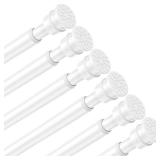Fvonzn Tension Curtain Rod 26 to 48 Inch Adjustable Tension Rods BULK Expandable Spring Tension Rod White No Drilling for Closet Kitchen Cupboard Wardrobe Door Bookshelf DIY Projects