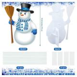 DoubleFill 3 ft Snowman Cardboard Cutout Standup Winter Wonderland Decorations Large Snowman Stand up Frozen Party Cutouts Photo Booth Prop for Indoor Outdoor Yard Home Xmas Party