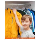 HOUSE DAY 14 Inch Kids Velvet Hangers 50 Pack, Durable Big Kid Hangers for Youth, Teen, Non Slip Kids Felt Hanger, Cute Childrens Hanger for Closet, Grey