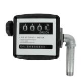 SUPERFASTRACING 1 Mechanical Fuel Flow Meter 7-20 GPM 4-Digital Batch Display for All Fuel Transfer Pumps, 50 PSI