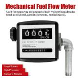 SUPERFASTRACING 1 Mechanical Fuel Flow Meter 7-20 GPM 4-Digital Batch Display for All Fuel Transfer Pumps, 50 PSI