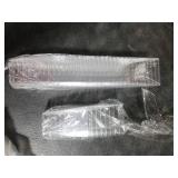 Rouceyxin 50 Pack 5 oz Plastic Dessert Cups with Lids and Spoons, Yogurt Parfait Appetizer Cup with Lids for Party, Clear Mini Dessert Shooter Cups for Pudding Fruit Trifle Ice Cream MISSING SOME LIDS