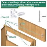 Juexica False Cabinet Front Clip False Drawer Front Clips Sink Tip Out Snap with Screws Screwdrivers for Hardware Replacements(8 Pairs,Transparent)