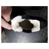 Womens Chelsea Boots Warm Fur Lined Winter Boot Women Lug Sole Combat Mid Calf Slip On Chunky Ankle Booties 39 EU