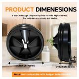 Qryuvfek 2PCS Garbage Disposal Splash Guards, 3 3/8 Upgraded Noise-Reducing Nitrile Collar Drain Plug, Sink Baffle QCB-AM Replacement for InSinkErator Evolution Series, Black