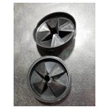 Qryuvfek 2PCS Garbage Disposal Splash Guards, 3 3/8 Upgraded Noise-Reducing Nitrile Collar Drain Plug, Sink Baffle QCB-AM Replacement for InSinkErator Evolution Series, Black