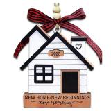 New Home Ornament 2025, Wooden Housewarming Gifts New Home, New House New Beginning, Moving-in Gift for Women and Her Partner, First Home Ornament 2025