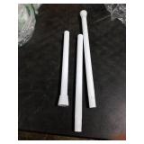 AIZESI Tension Curtain Rod Adjustable Spring Tension Rods for Windows 28 to 48 Inch, No Drilling, 7/8 Diameter, White Curtain Rod, Small Shower Curtain Rod for Bathroom, Doorway, Closet, Kitchen