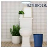 UUJOLY Small Trash Can Wastebasket Garbage Can Container Bins for Bathrooms, Laundry Room, Kitchens, Offices, Kids Rooms, Dorms (Navy Blue)