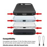 ZUBUHUHU Crossbody Strap (Without Case) Compatible with iPhone 17/Air/Pro/Max Phone Cases and Other Device with Dual Lanyard Holes, Adjustable Hands-Free Shoulder Neck Camera Phone Strap (Green)