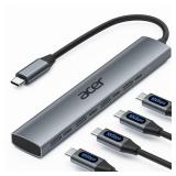 Acer USB C Hub, 10Gbps Type C Splitter with 4 USBC 3.2 Port, High Speed Type C Multiport Adapter for iPad MacBook Pro, iPhone 16/15, Surface Pro and More Not Support Monitor or Charging