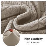 NORTHERN BROTHERS Recliner Chair Covers, Stretch Recliner Covers That Stay in Place, Lazy Boy Recliner Covers Washable, Furniture Covers Recliner Slipcovers for Dog Kid, Khaki 1 piece