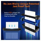 VidaTeco Paper Shredder Without Basket 6-Sheet Strip Cut Shredder for Home Use,Small Document Shredding Machine for Office,Shred Staple/Card,Mini Portable with Extendable Arm,Jam Proof