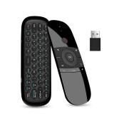 WeChip W1 Universal TV Remote Air Mouse, Wireless Keyboard Fly Mouse 2.4GHz Connection Air Remote Keyboard Mouse for Android TV Box/PC/Smart TV/Projector/HTPC/All-in-one PC/TV (w1)