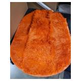 Reyox Fluffy Soft Oval Area Rug, Plush Shaggy Carpet for for Living Room Bedroom Home Decor Orange 2.0 x 3.0 Feet