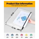 SUNEE Plastic Mesh Zipper Pouch 11x16 in (Black, MultiPacks) Extra Large Zip File Bags for Office Supplies, Cosmetics, Travel Storage, Bills, Accessories, Puzzles & Games Organizing Storage