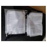 SUNEE Plastic Mesh Zipper Pouch 11x16 in (Black, MultiPacks) Extra Large Zip File Bags for Office Supplies, Cosmetics, Travel Storage, Bills, Accessories, Puzzles & Games Organizing Storage