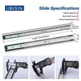 Ubisin 4 Pairs Soft Close Drawer Slides 12 Inch Full Extension Dresser Rails Heavy Duty Ball Bearing Kitchen Cabinet Drawer Glides Side Mount Tool Box Trash Can Runners 100 LB Capacity