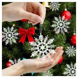 Snowflake Decorations BULK Snowflake Ornaments for Tree Snowflakes Christmas Tree Decorations for Christmas Embellishments and Winter Party DIY Craft Decoration