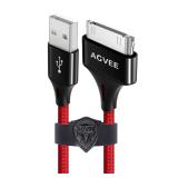 AGVEE 6.6ft 30 Pin Charger Cable Charging for Old iPod Touch 4 3 2 1 Nano, iPod Classic 3 2 1, Old iPad 1 2 3, Old iPhone 4 4S 3G 3GS, Red