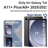 Scnioy for Galaxy Tab A11+ Plus / A9+ Case 11 Inch, Rugged Case for Samsung Galaxy A9 Plus/A11+ Tablet with Screen Protector 360 Rotating Stand Shoulder Strap Pen Holder 2025/2023 Model, Blue Green