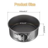 uxcell 6 Inch Springform Pan Nonstick Cake Pan with Removable Bottom Round Leakproof Cake Baking Pans Molds for Baking, Cheese Cakes, Pizza, Biscuits, Black 1pcs