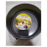 uxcell 6 Inch Springform Pan Nonstick Cake Pan with Removable Bottom Round Leakproof Cake Baking Pans Molds for Baking, Cheese Cakes, Pizza, Biscuits, Black 1pcs